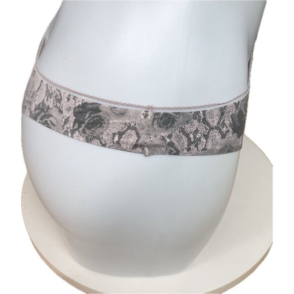 Jessica Simpson L Gray Floral-Pink-Black Polka Dot No Line Thong Panties-3-Pk - Picture 6 of 7